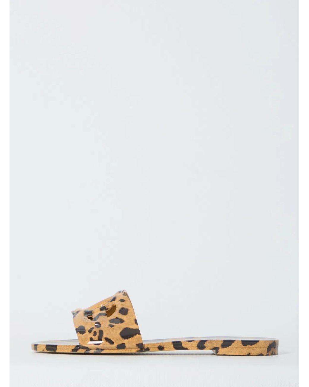 Dolce & Gabbana White Dolce & Gabbana Dg Logo Flat Sandals
