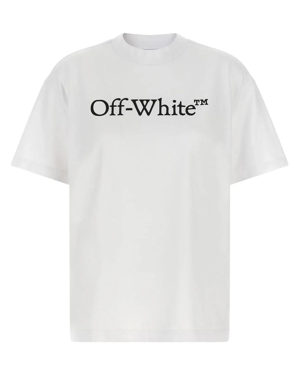 Off-White c/o Virgil Abloh White Relaxed Fit Cotton Tee With Oversized Logo