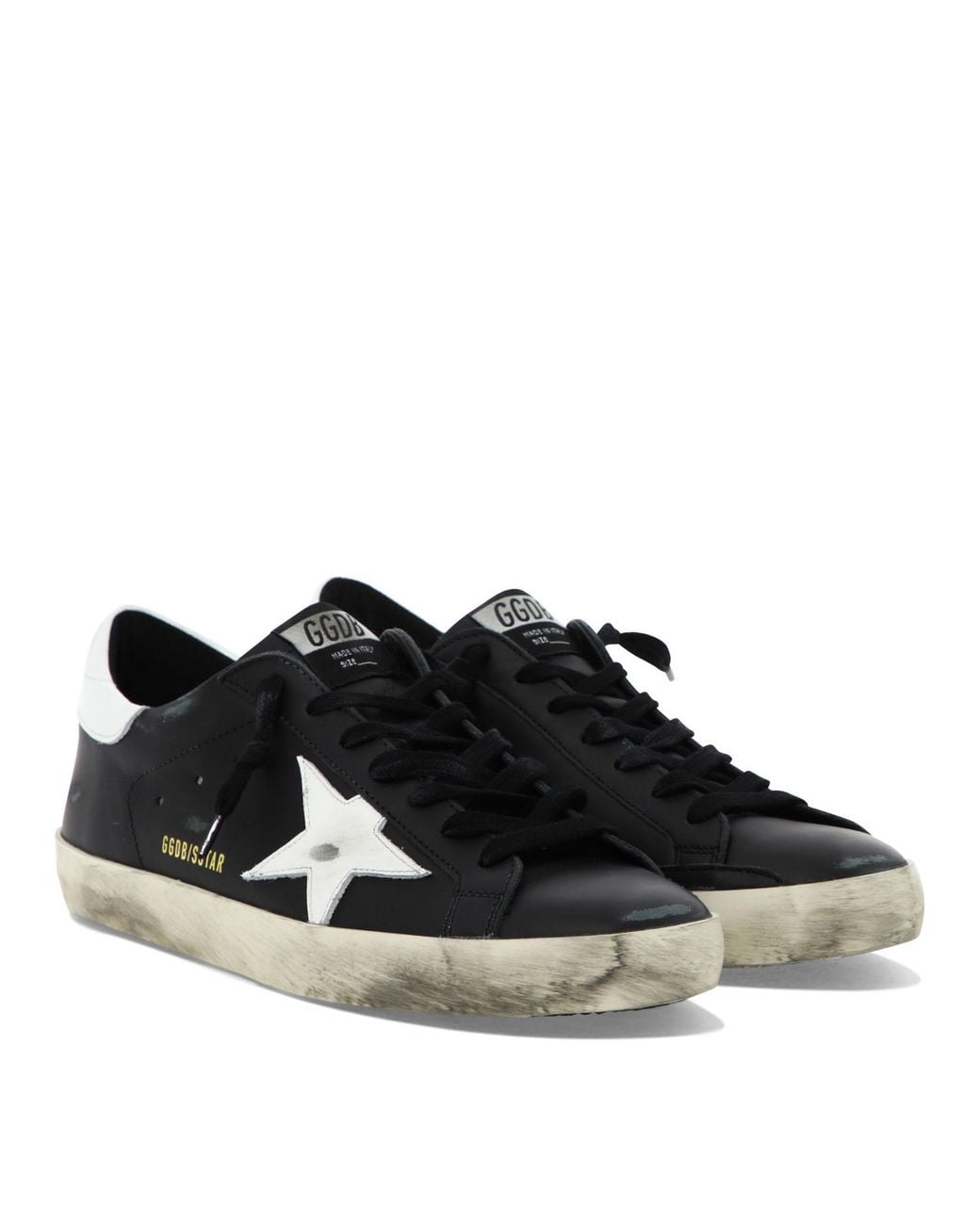 Golden Goose Deluxe Brand Black Supers Star Sneakers for men