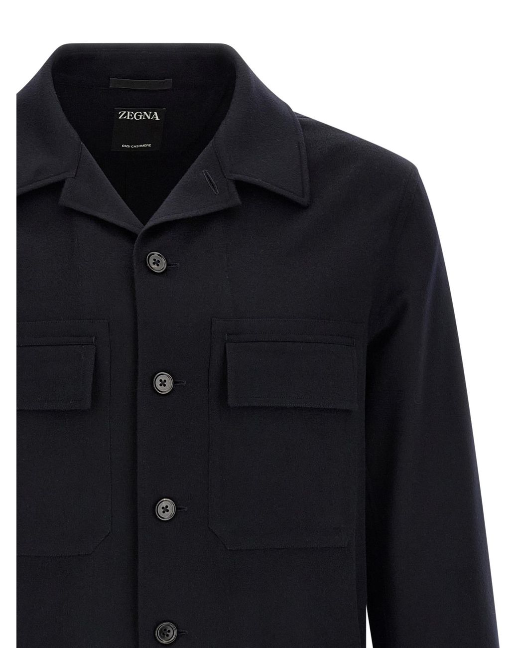 Zegna Blue Oasis Cashmere Overshirt for men