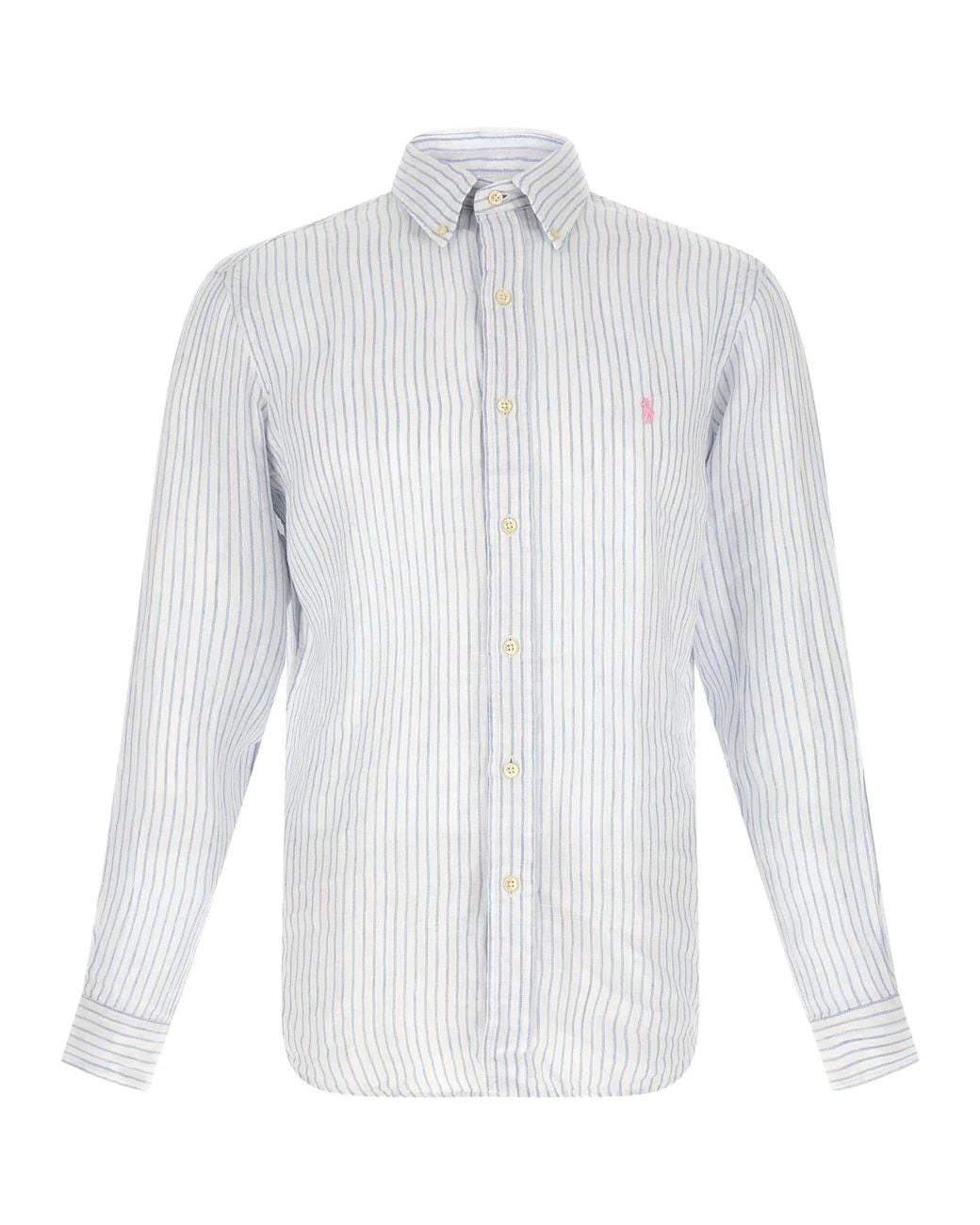 Polo Ralph Lauren White Regular Stripes Shirt for men