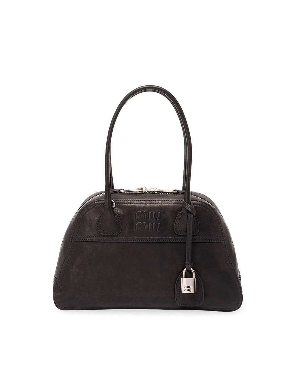 Miu Miu Black Vivant Leather Bag