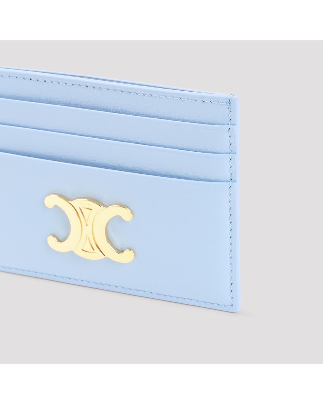 Céline Blue Mini Elegant Cardholder With Logo