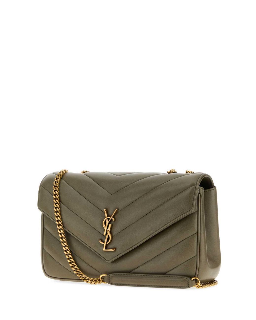 Saint Laurent Gray Medium Loulou Shoulder Handbag