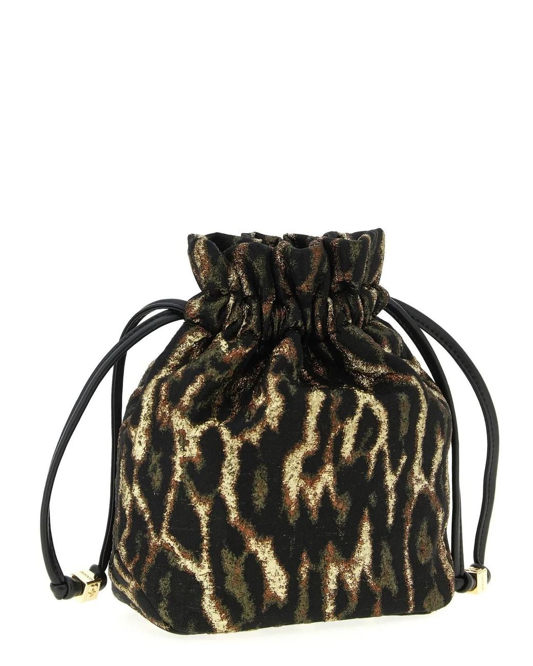 Ganni Black 'Metallic Bou Bucket' Pouch