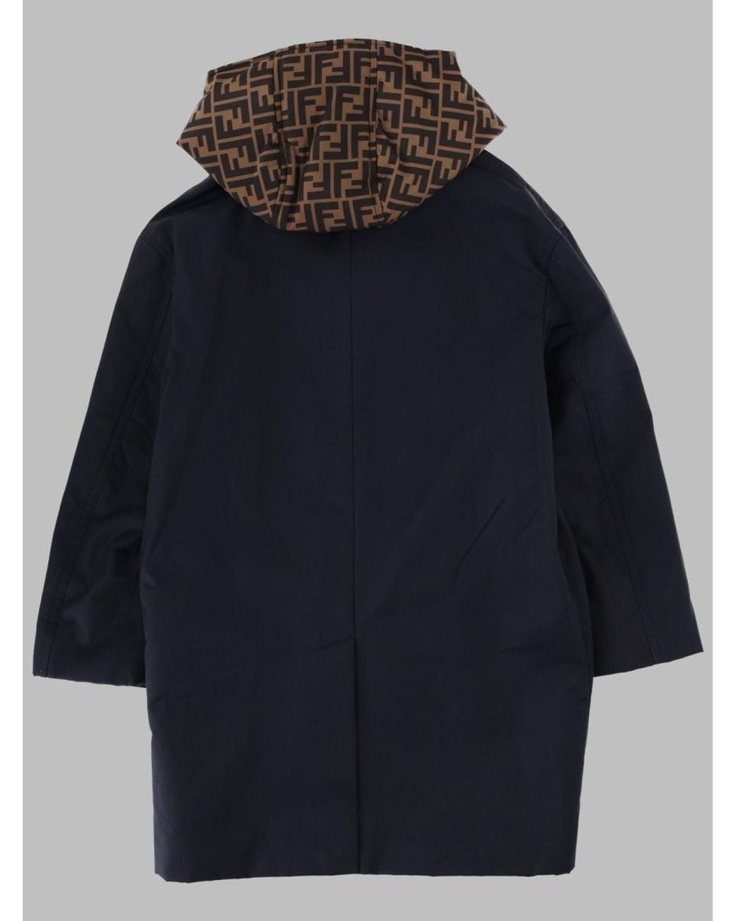 Fendi Blue Double Front Trench Coat