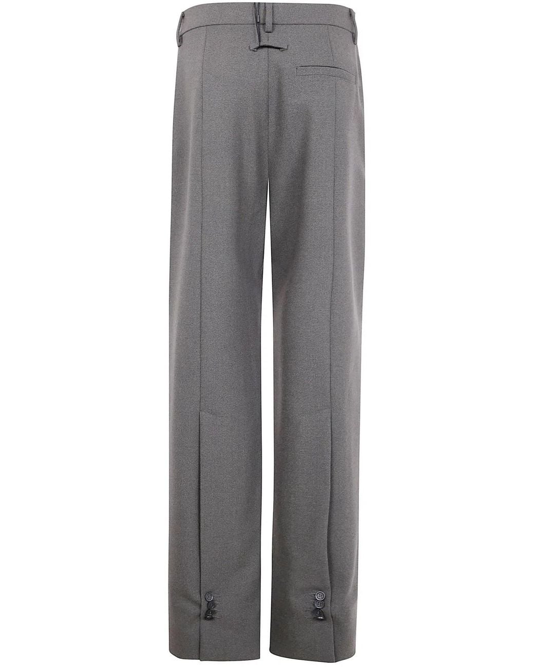 Jean Paul Gaultier Gray Tailoring Trouser With Hem Buttoning Detail