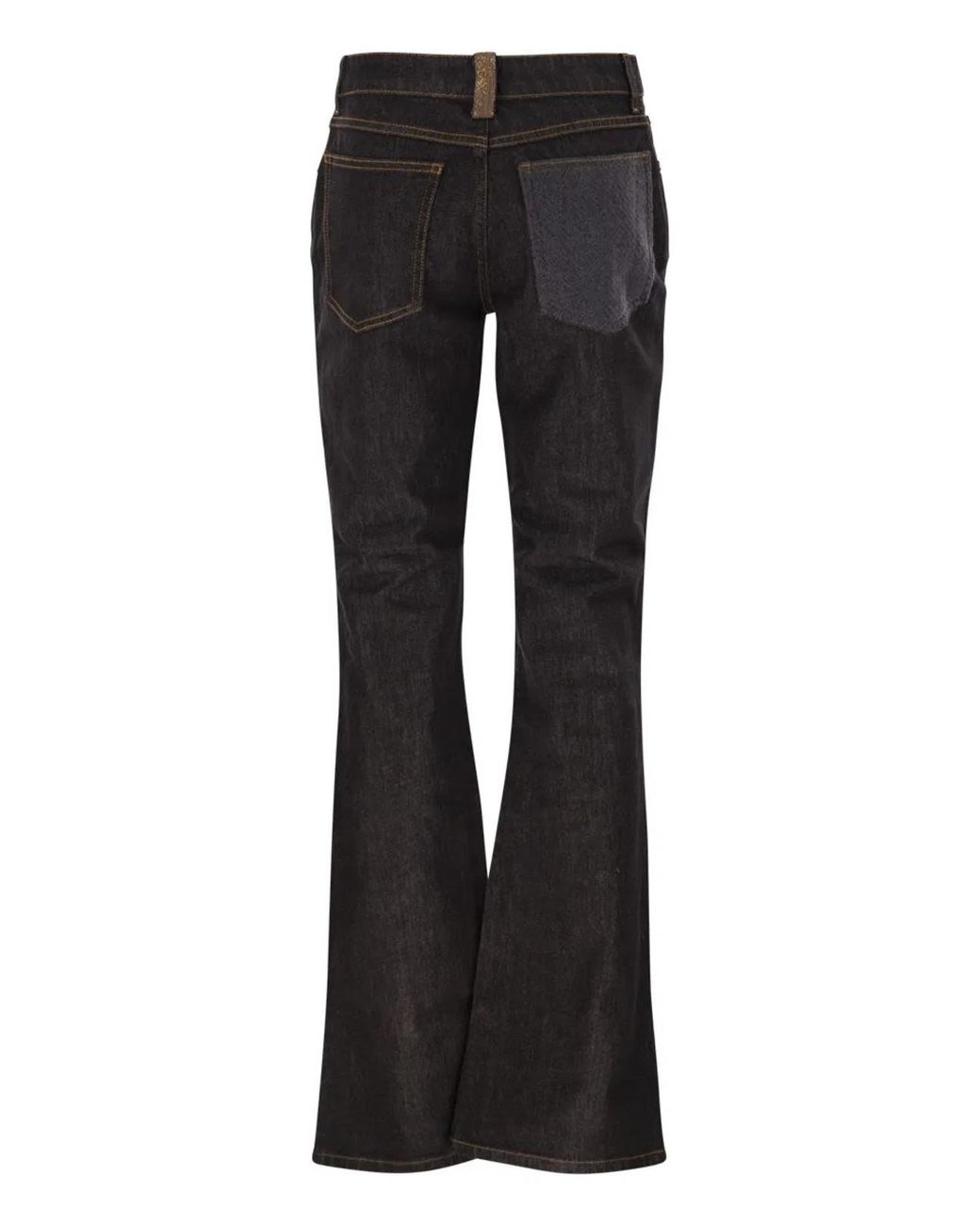 Fabiana Filippi Black 5-Pocket Denim Trousers With Flare