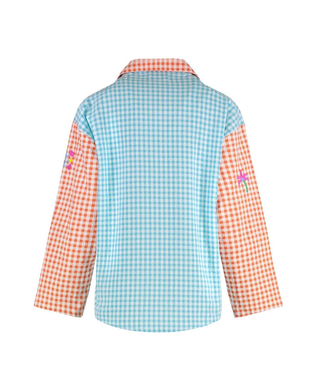 SUSANNA BLU Pink Gardenia Checked Cotton Shirt