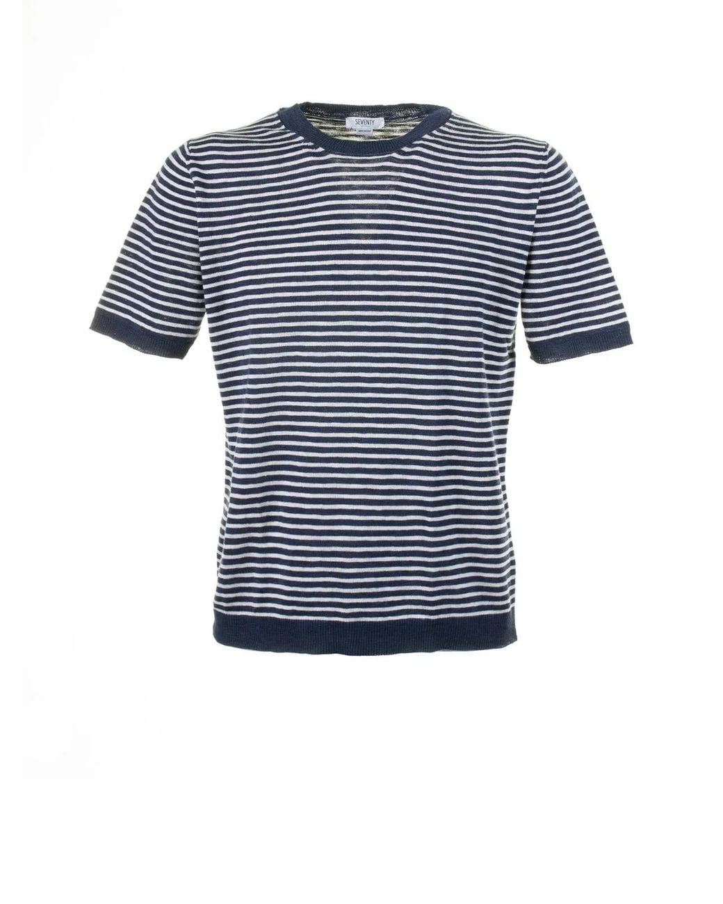Seventy Blue Striped T-Shirt for men