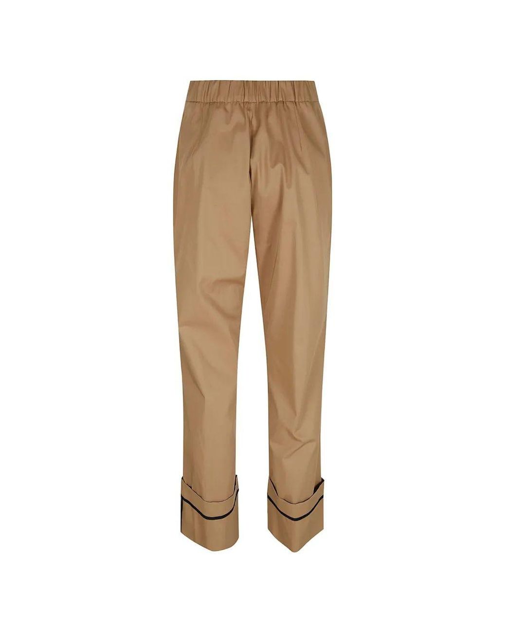Herno Natural Camel Cotton Pants