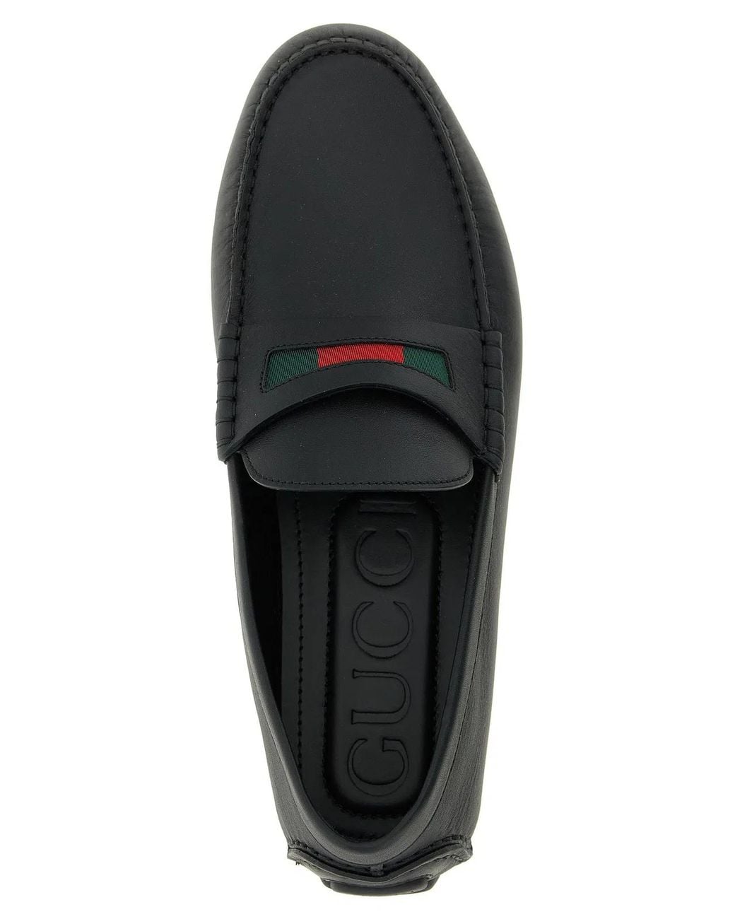 Gucci Black Stripes Loafers for men
