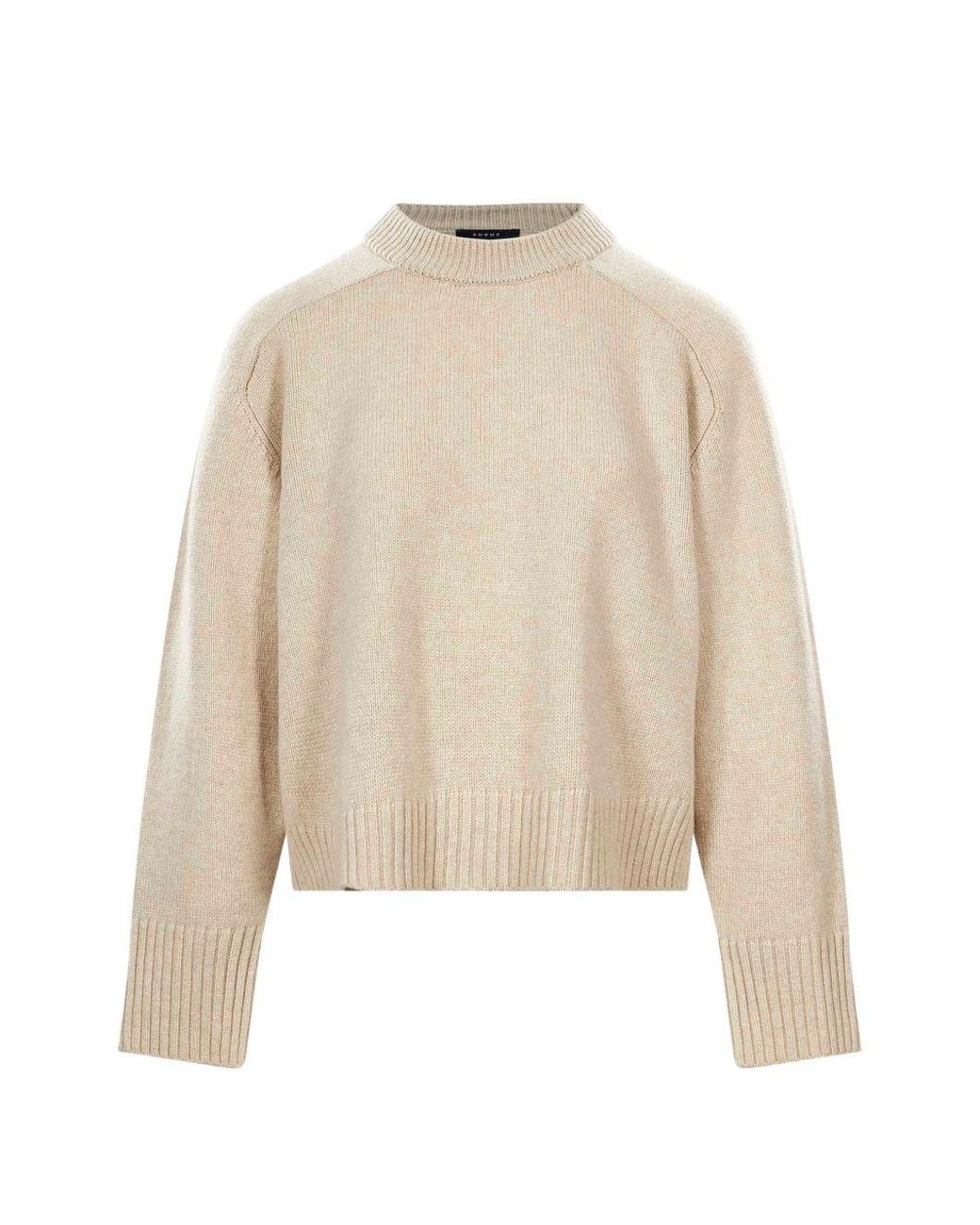 Soeur White Will Knit Crewneck