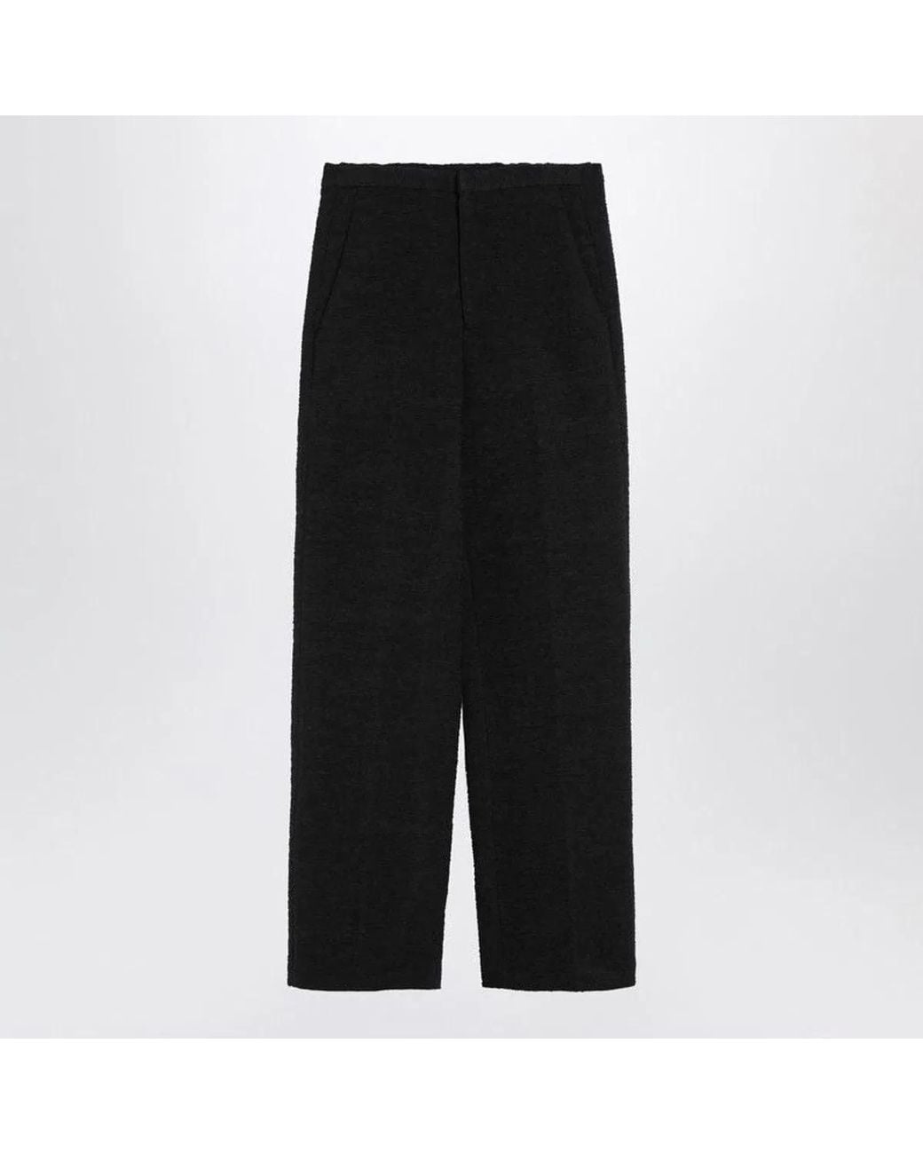 Loulou de Saison Black Straight Bouclé Trousers