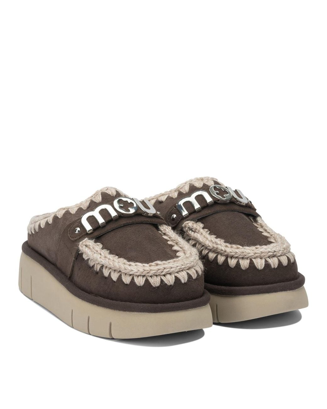 Mou Brown Loafers & Slippers