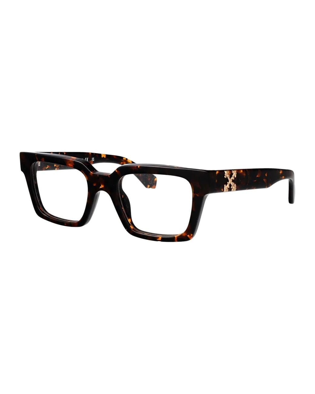 Off-White c/o Virgil Abloh Black Shiny Dark Havana Acetate Glasses