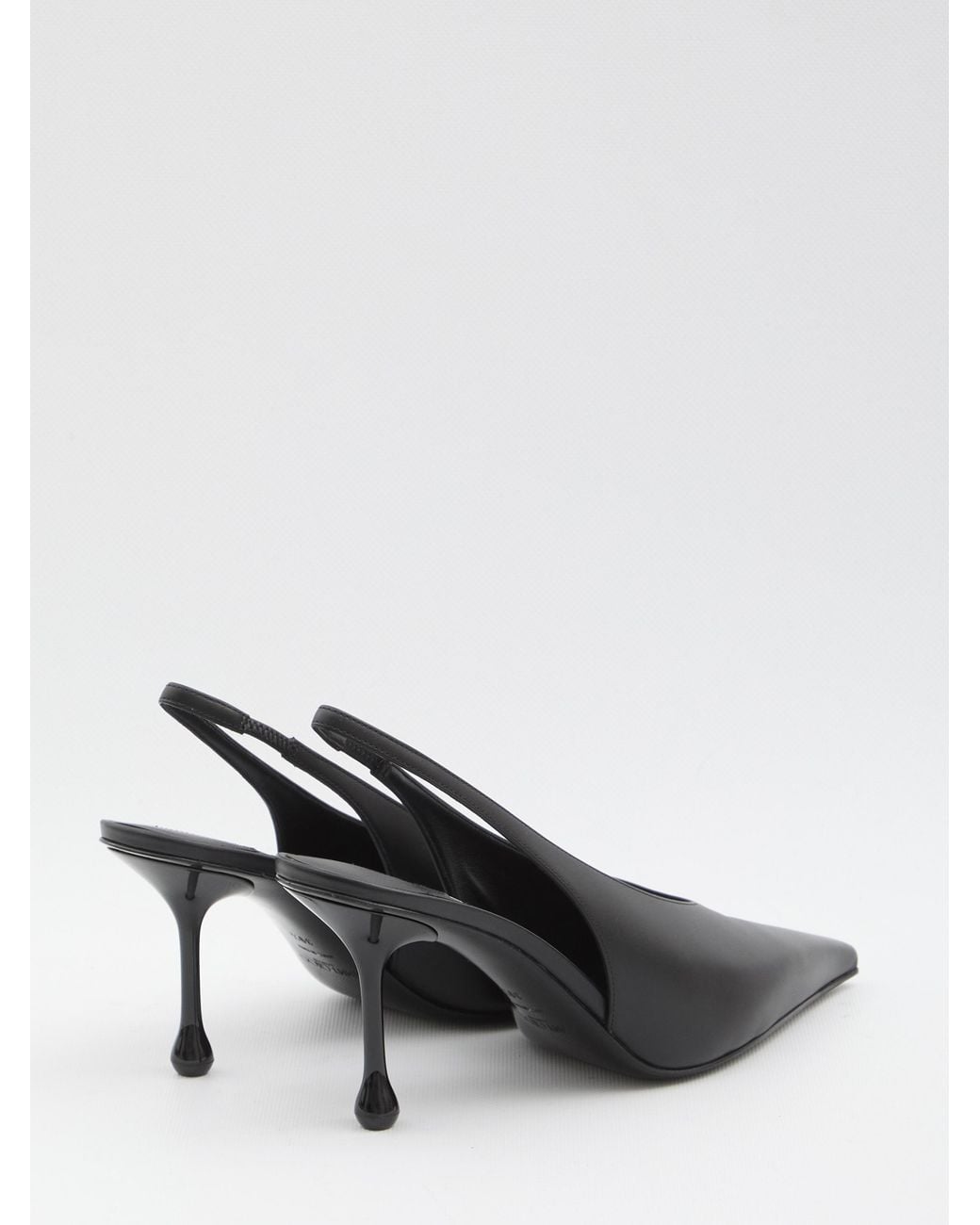 Jimmy Choo Black Isa Leather Slingback Pumps