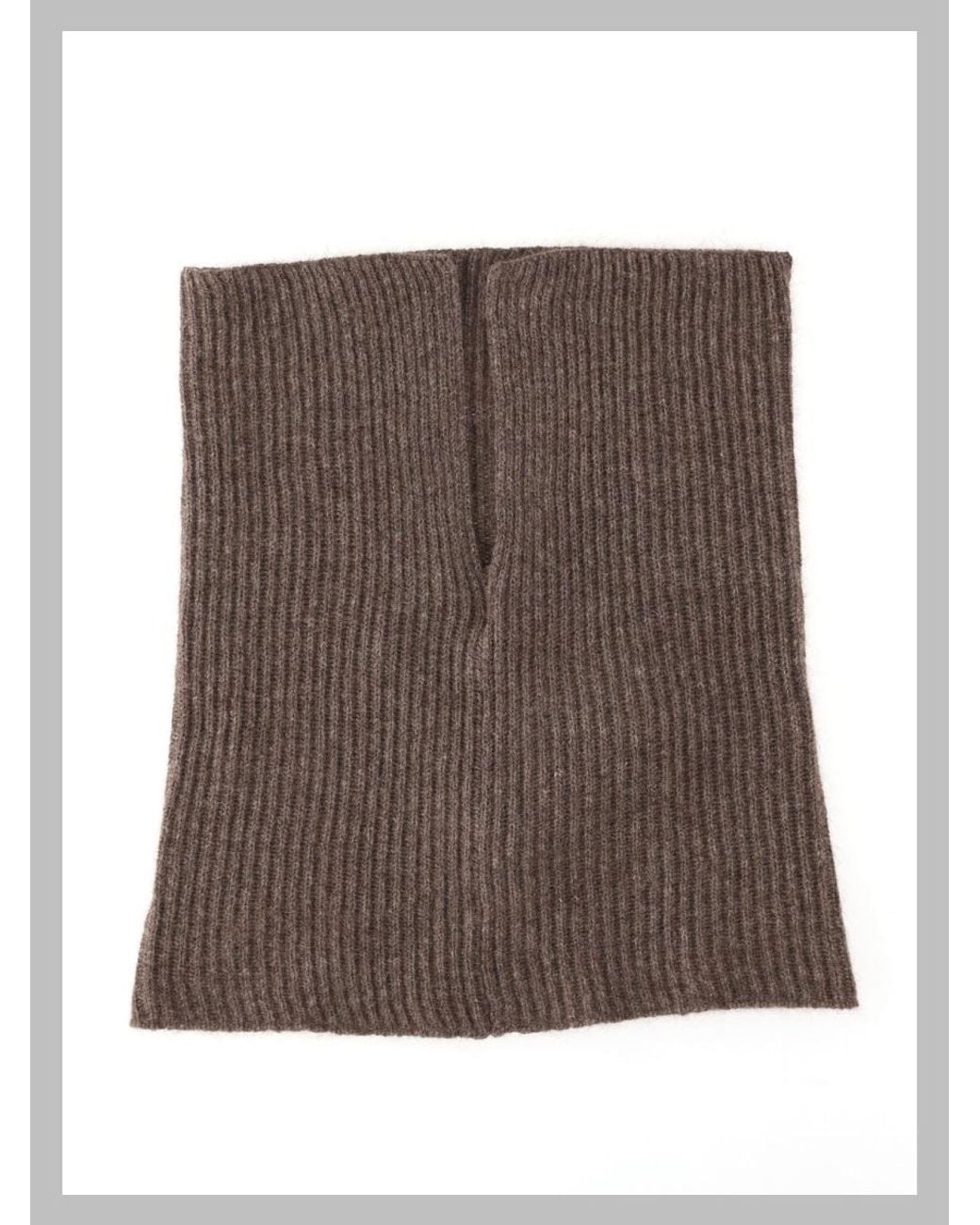Uma Wang Brown Sculpted Scarf With Modern Pattern Detail