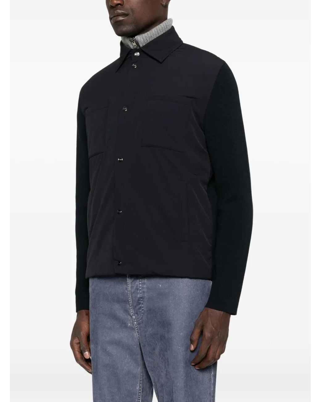 Herno Black Silk Nylon Jacket for men