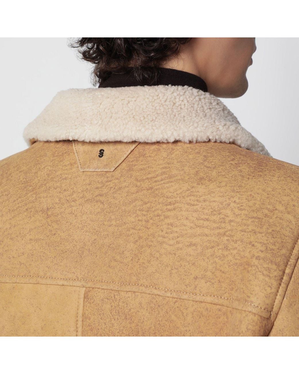 Salvatore Santoro Brown Caramelcoloured Leather Blazer for men