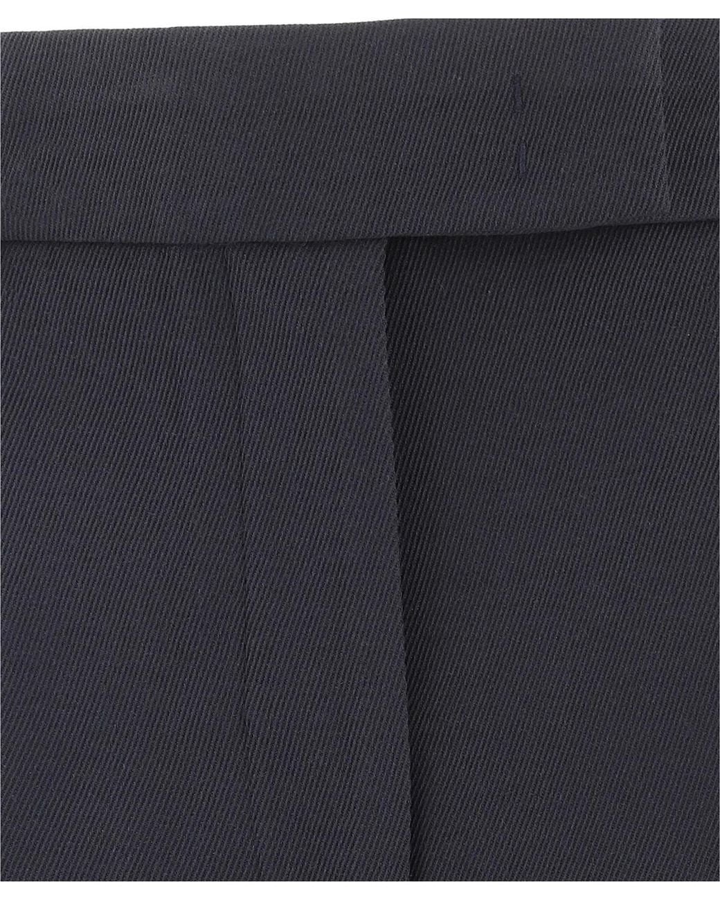 Aspesi Blue Pressed Crease Tailored Trousers