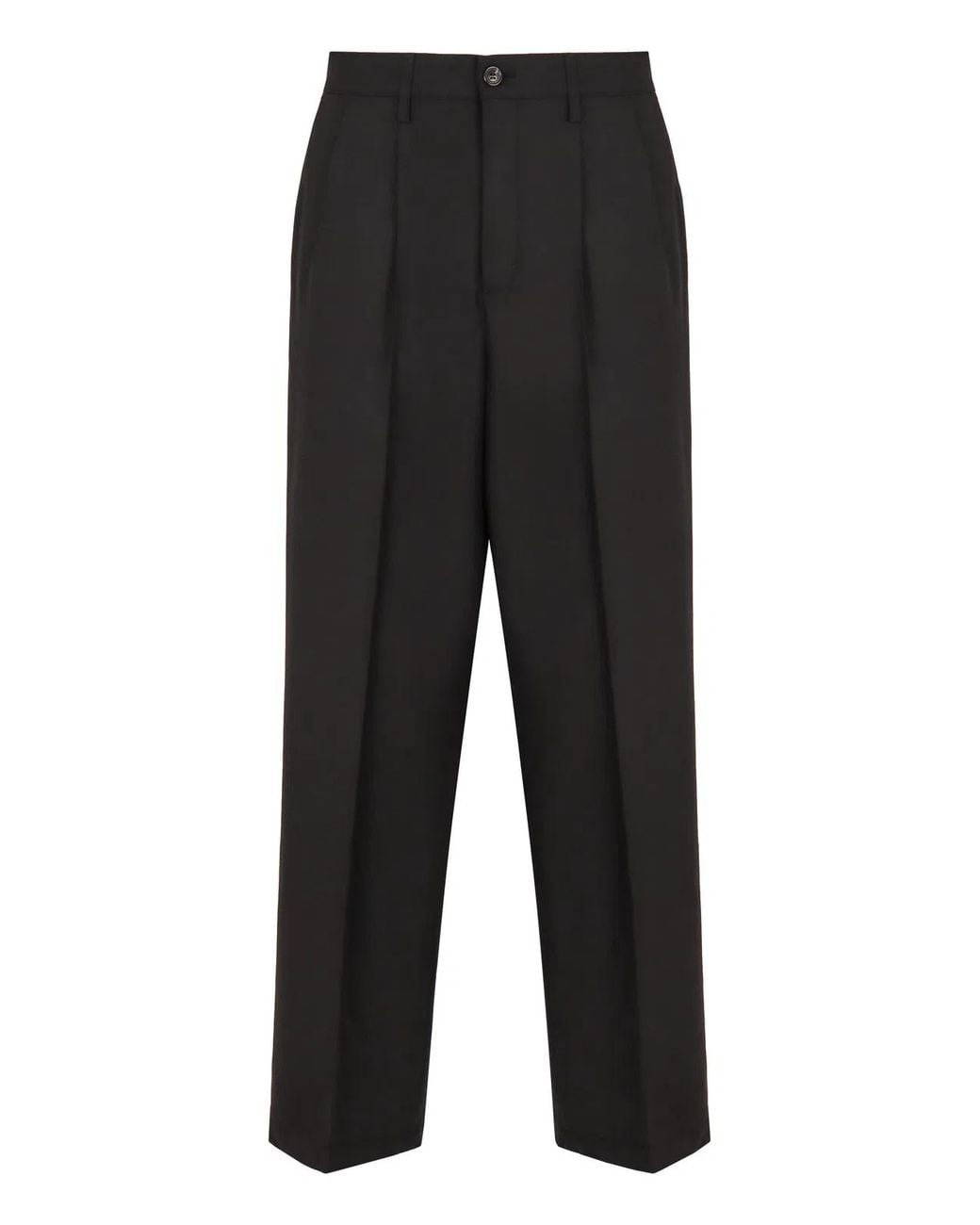 Department 5 Black Wool Blend Trousers for men