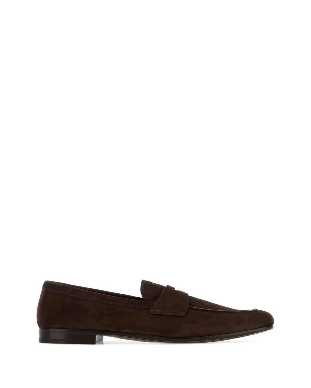 Prada White Chocolate Suede Loafers for men