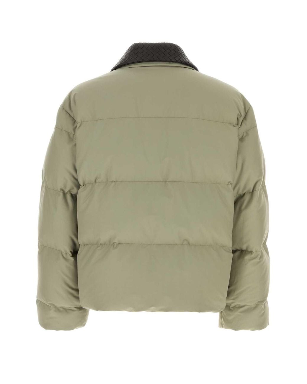Bottega Veneta Green Piumino Con Collo Intrecciato for men