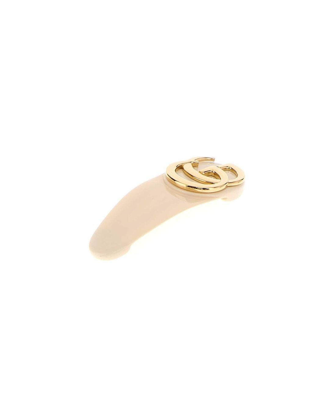 Gucci White Ivory Resin Hair Clip