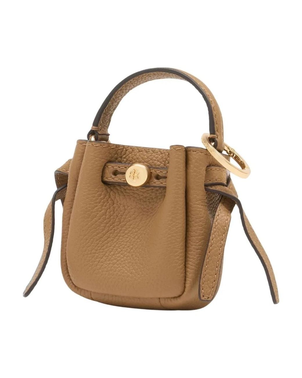 Tory Burch Brown Romy Bucket Key Purse