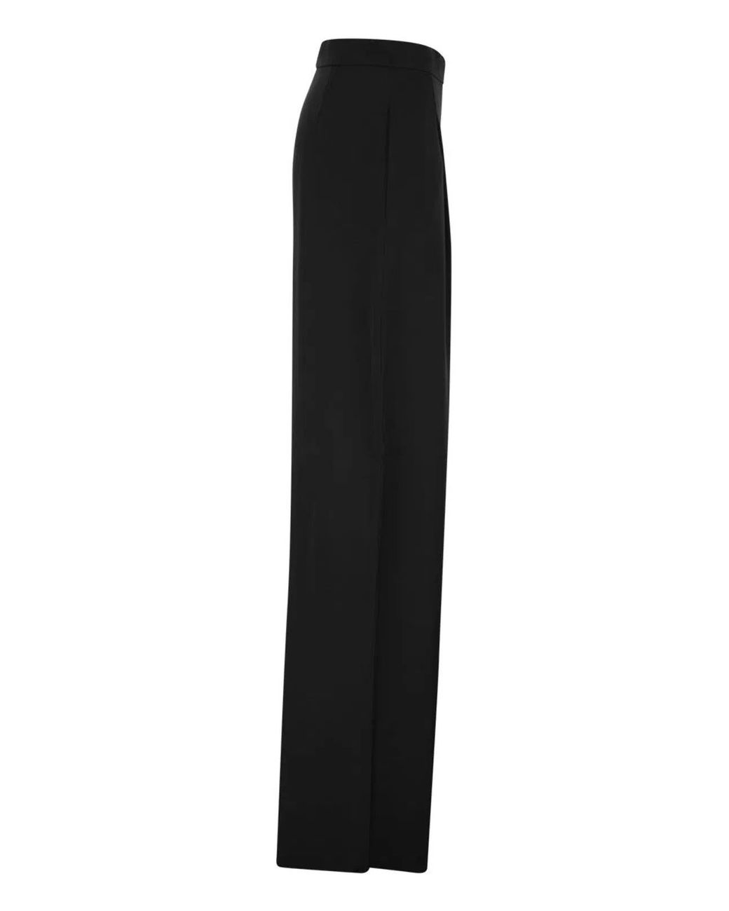 Max Mara Black Msealpaca – Fluid Palazzo Trousers