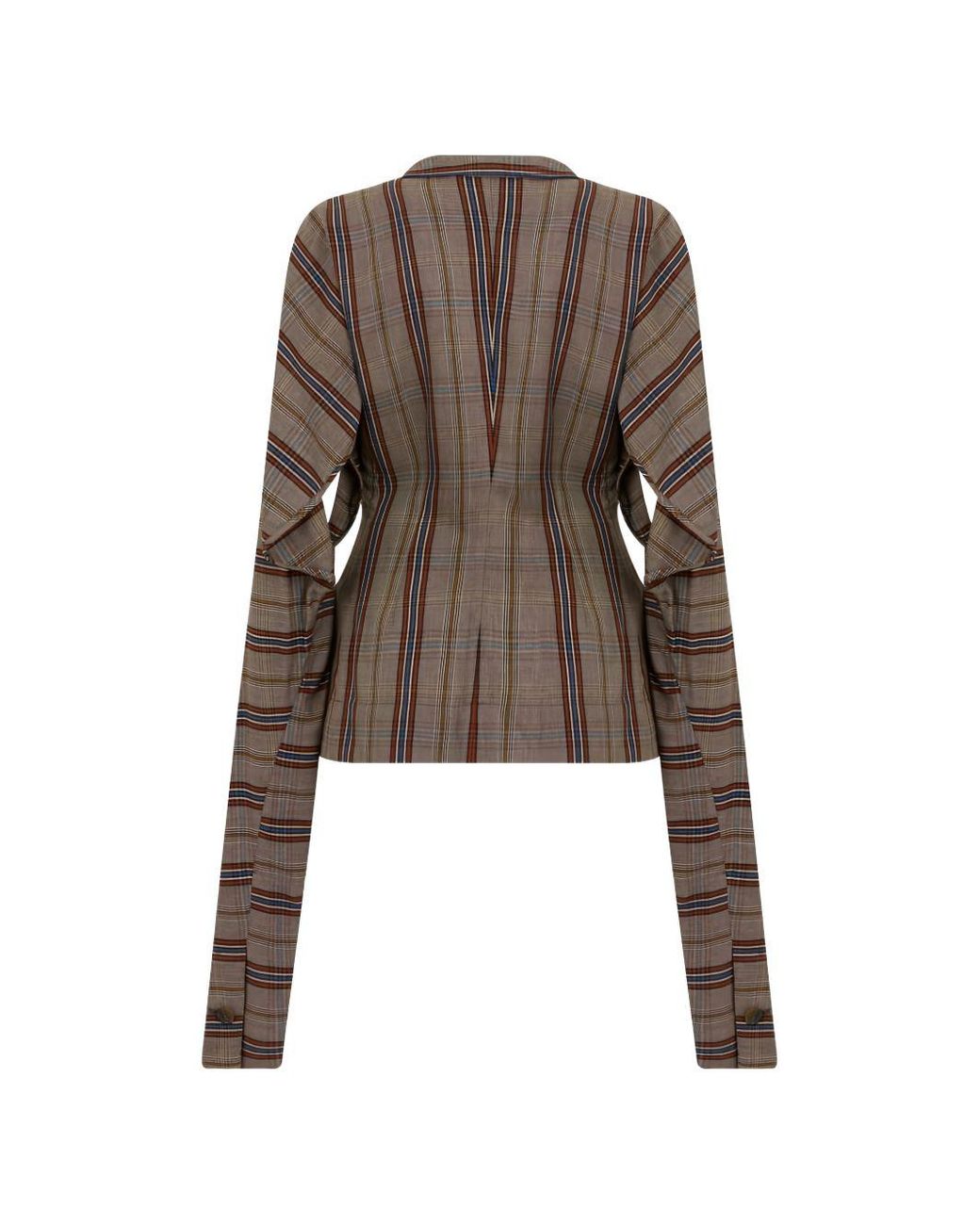 Vivienne Westwood Brown Blazer Checkered Viscose Blazers