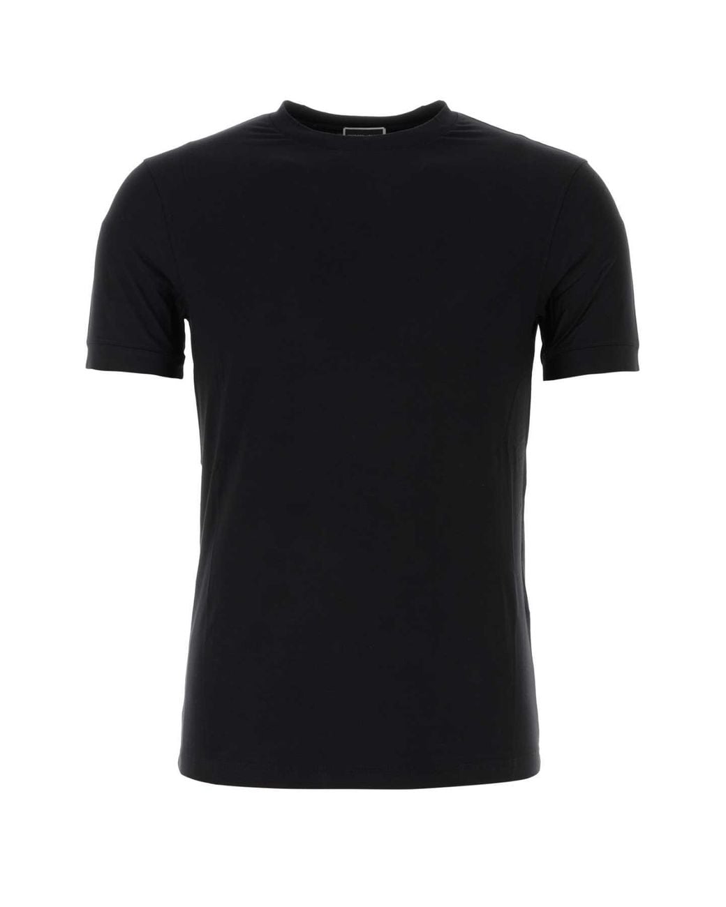Giorgio Armani Black Stretch Viscose T-Shirt for men