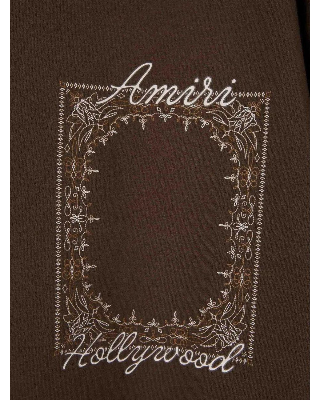 Amiri Brown Ma Quad Bandana Os Tee for men
