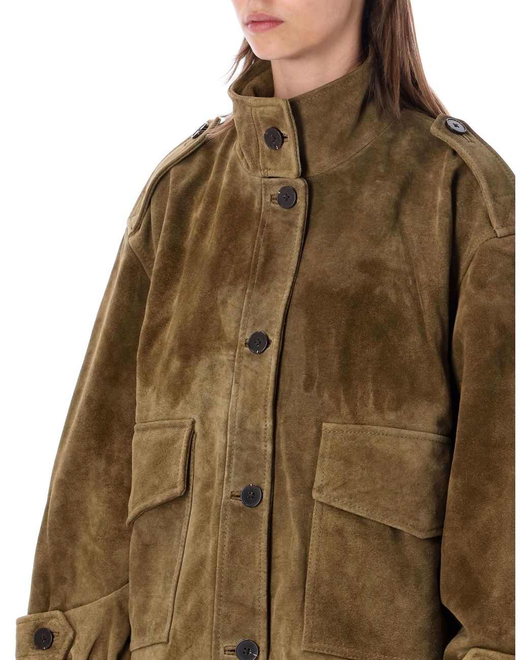 Sessun Brown Suede Field Jacket