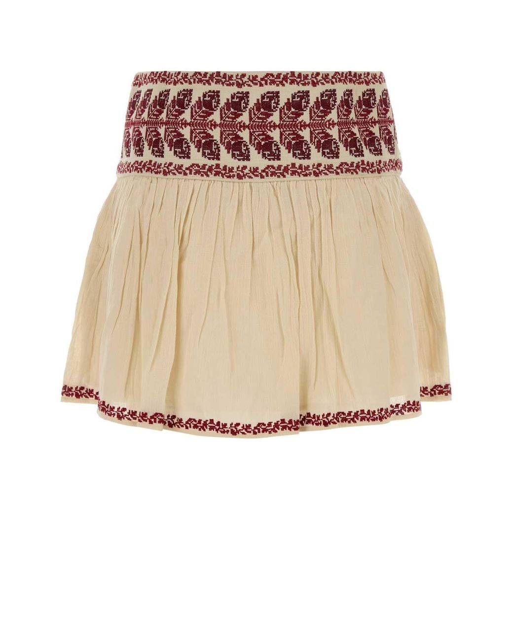 Isabel Marant Natural Cotton Picadilia Mini Skirt