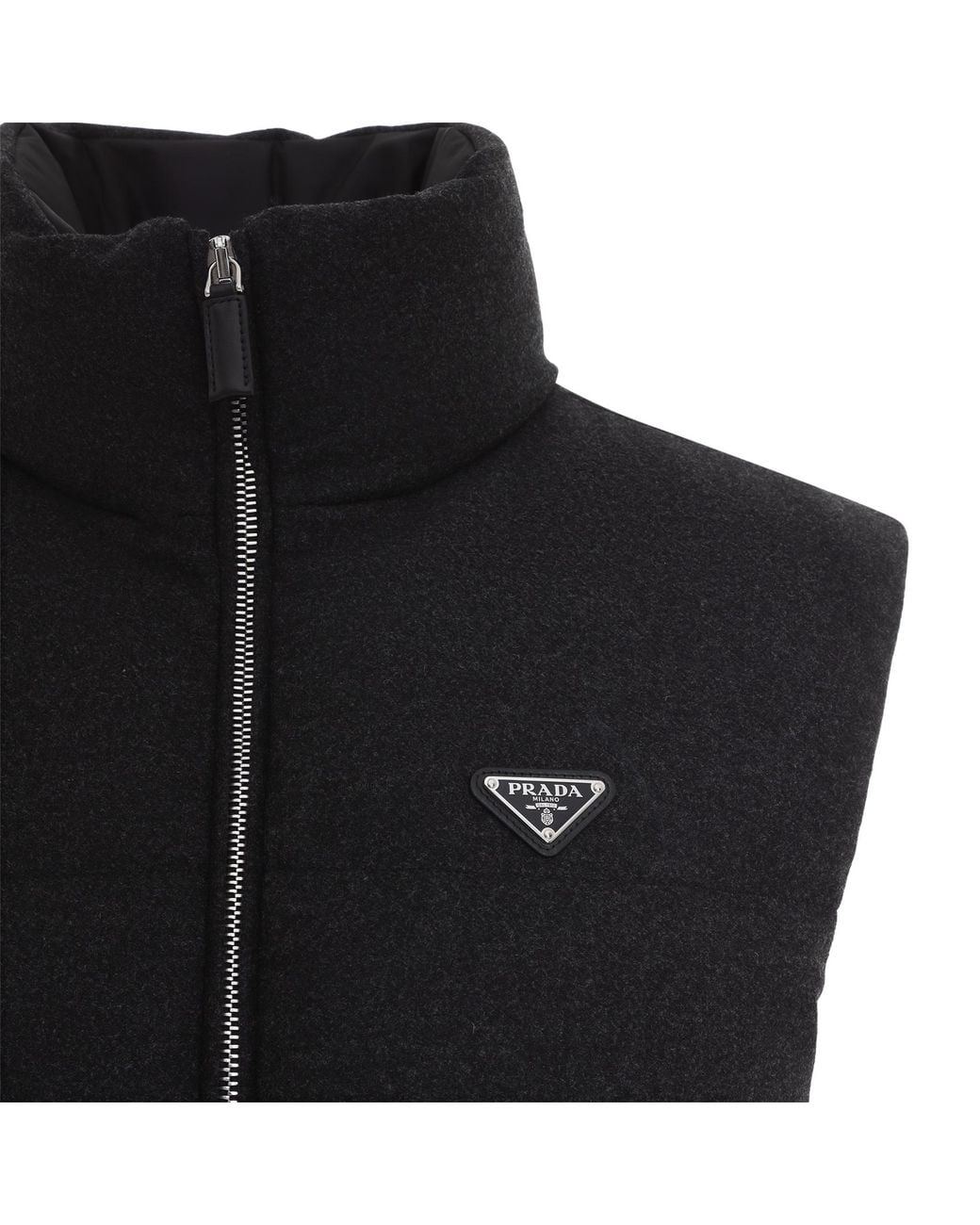 Prada Black Antracite Wool Vest