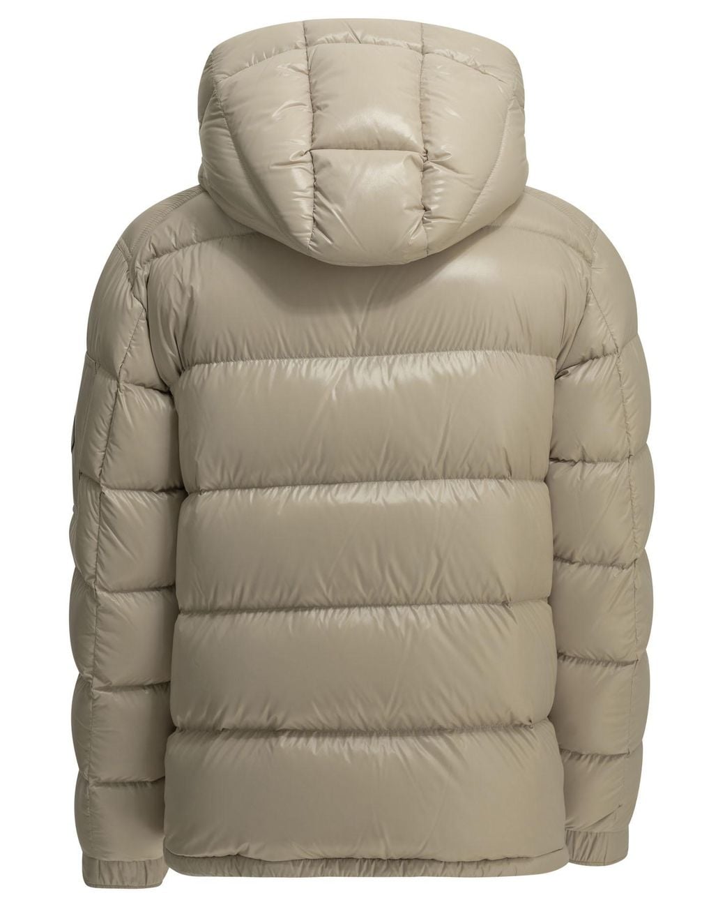 Herno Gray Short Down Jacket With Logo for men