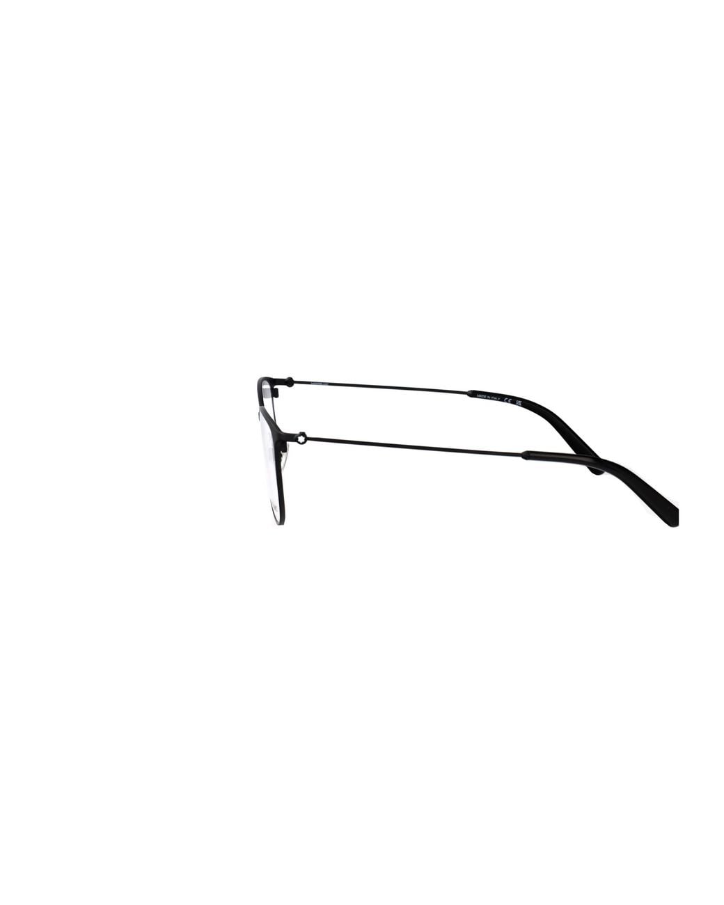 Montblanc Brown Transparent Metal Glasses for men