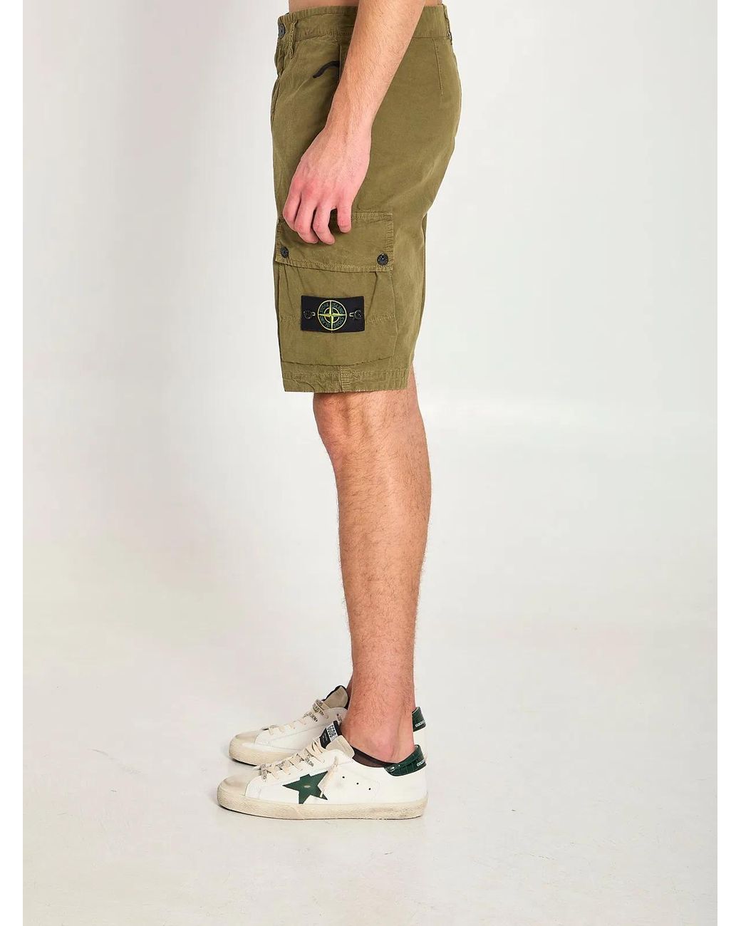 Stone Island Green Shorts for men