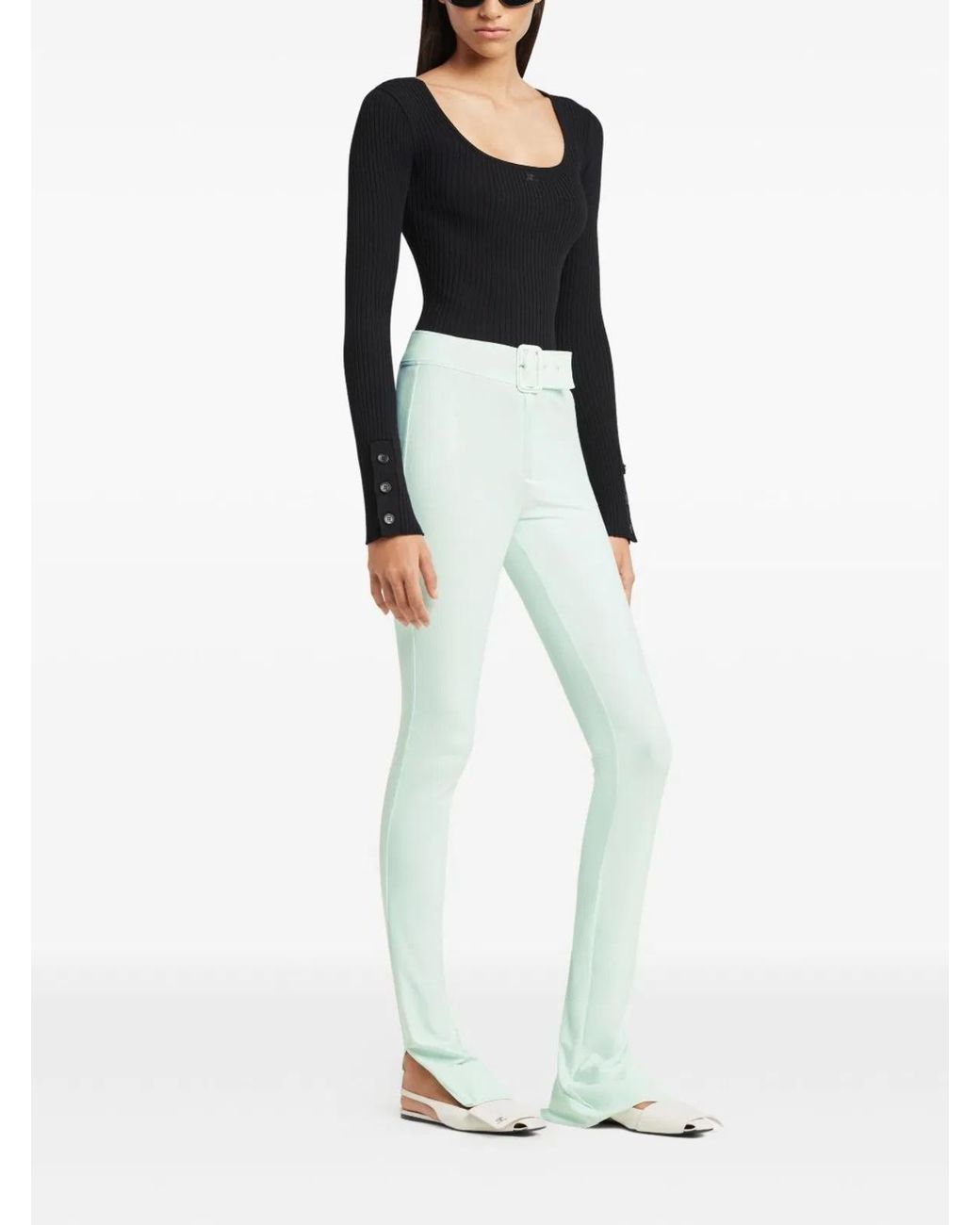 Courreges Black Courregès Viscose Polyester Top