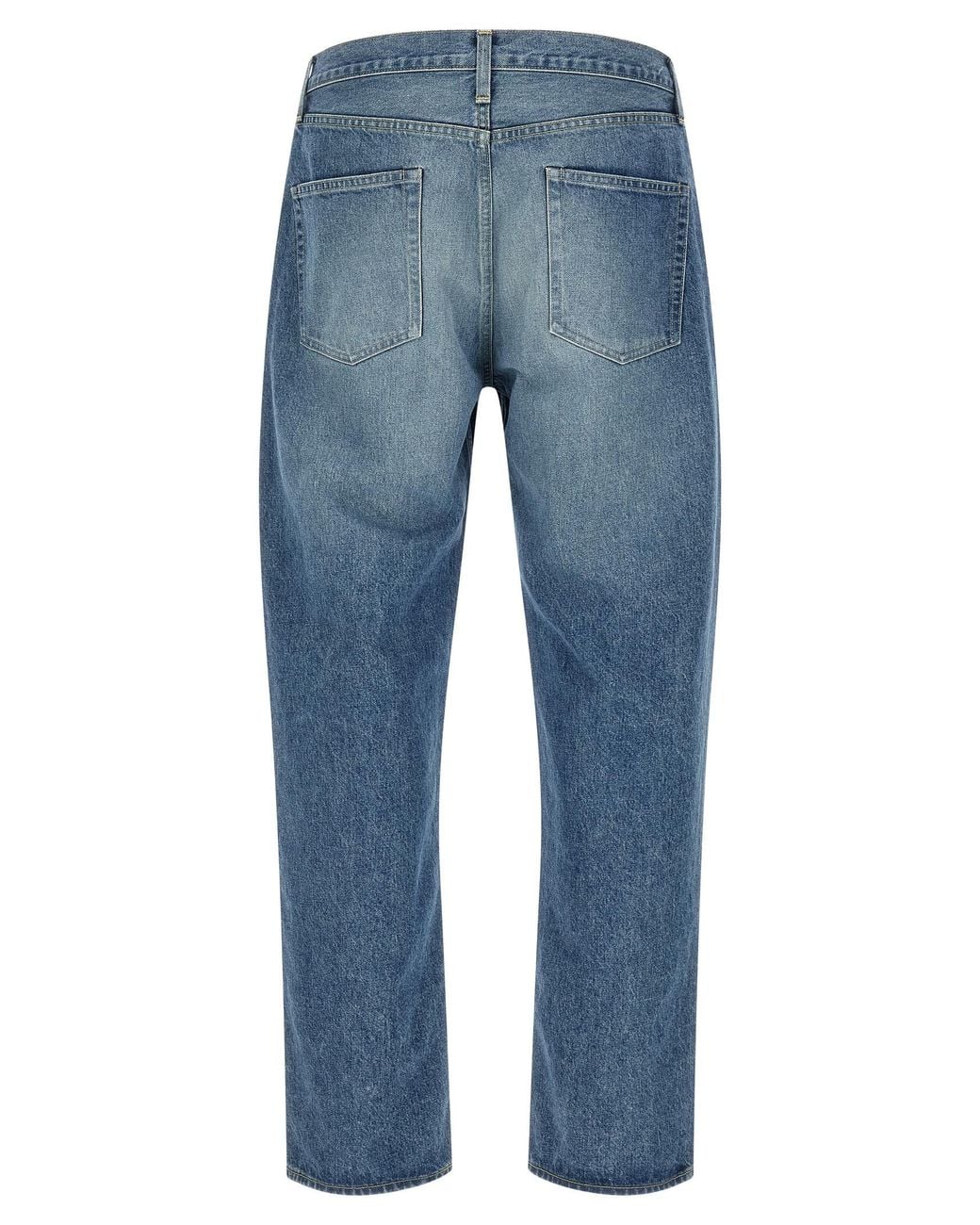 Ssstein Blue Cotton Tapered Jeans for men