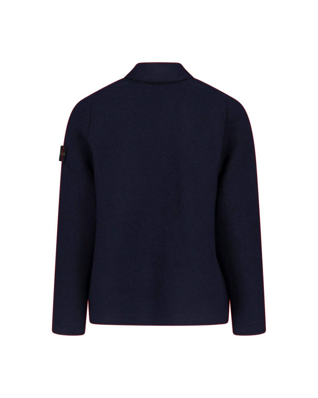 Stone Island Blue Regular Shirt Jacket for men