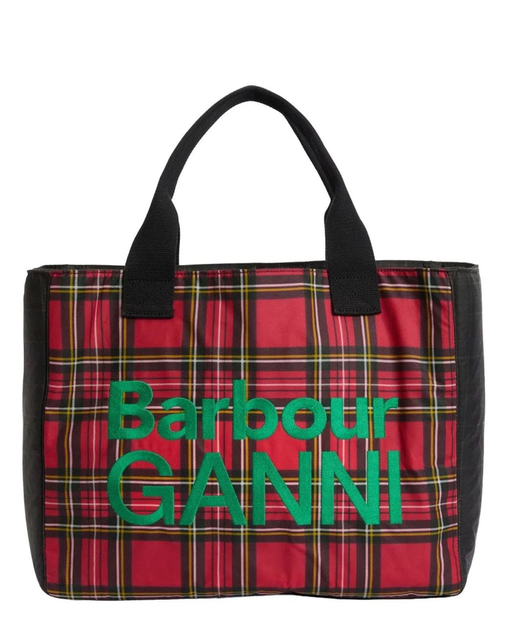 Barbour Red Waxed Cotton Tote Bag