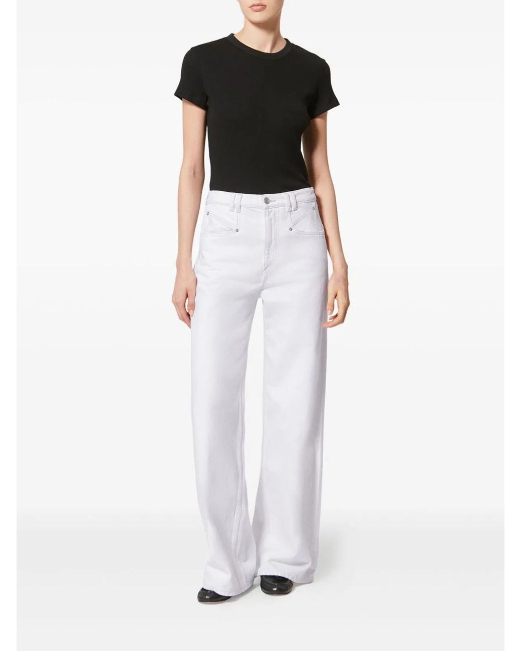 Isabel Marant White Lemony Denim Jeans