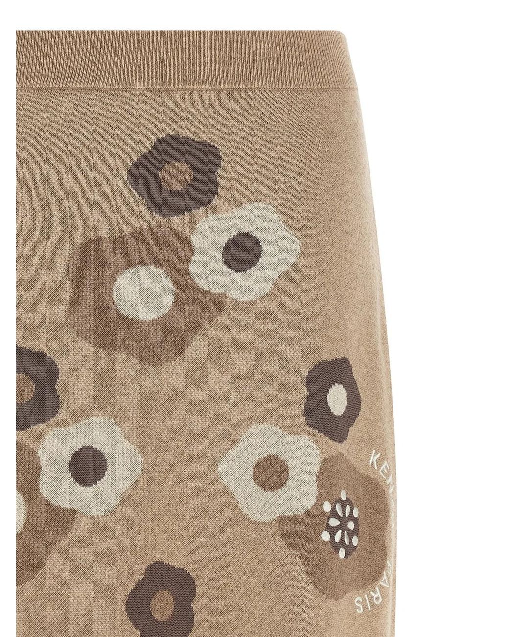 KENZO Brown 'Hana Dots' Skirt