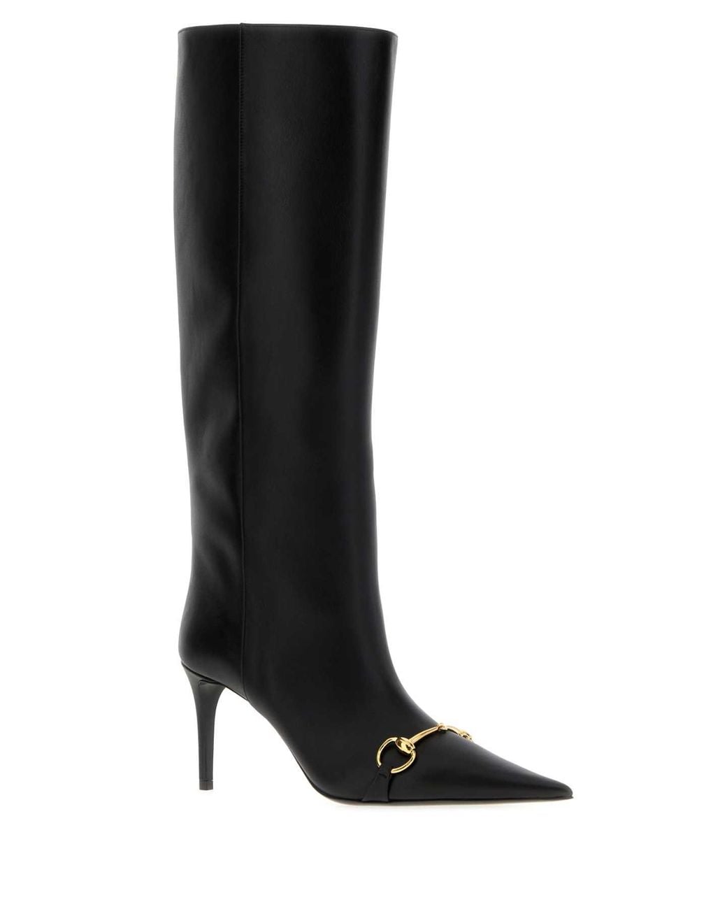 Gucci Black Leather Donna Boots