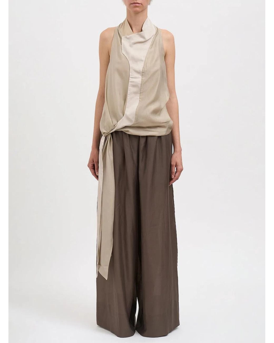 Entire studios Natural Fluid Shell Tank Top