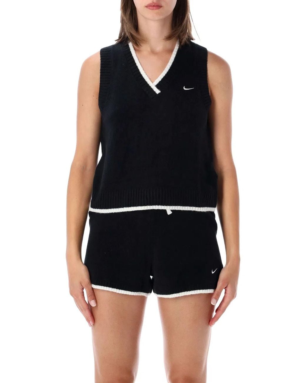Nike Black Sportswear Chill Knit Sleeveless Jumper