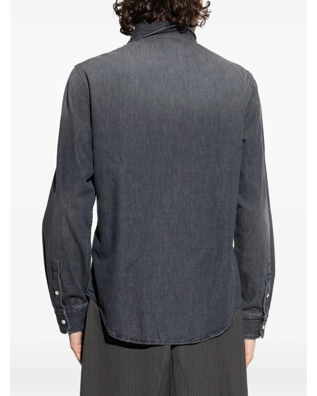 Versace Gray Cotton Shirt for men